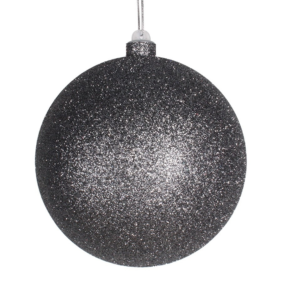 14 cm julekugle med glitter, gunpowder