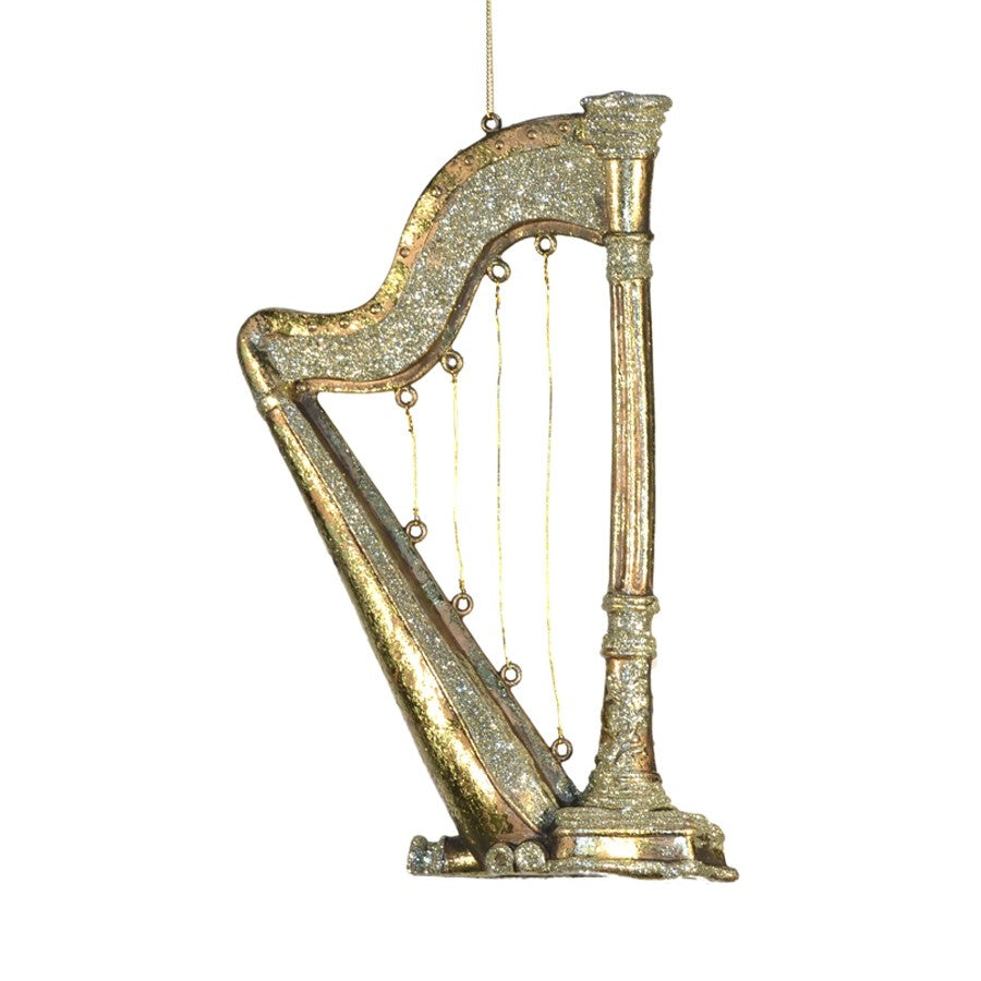 Harpe antik guld m/champagne glitter, 26 cm