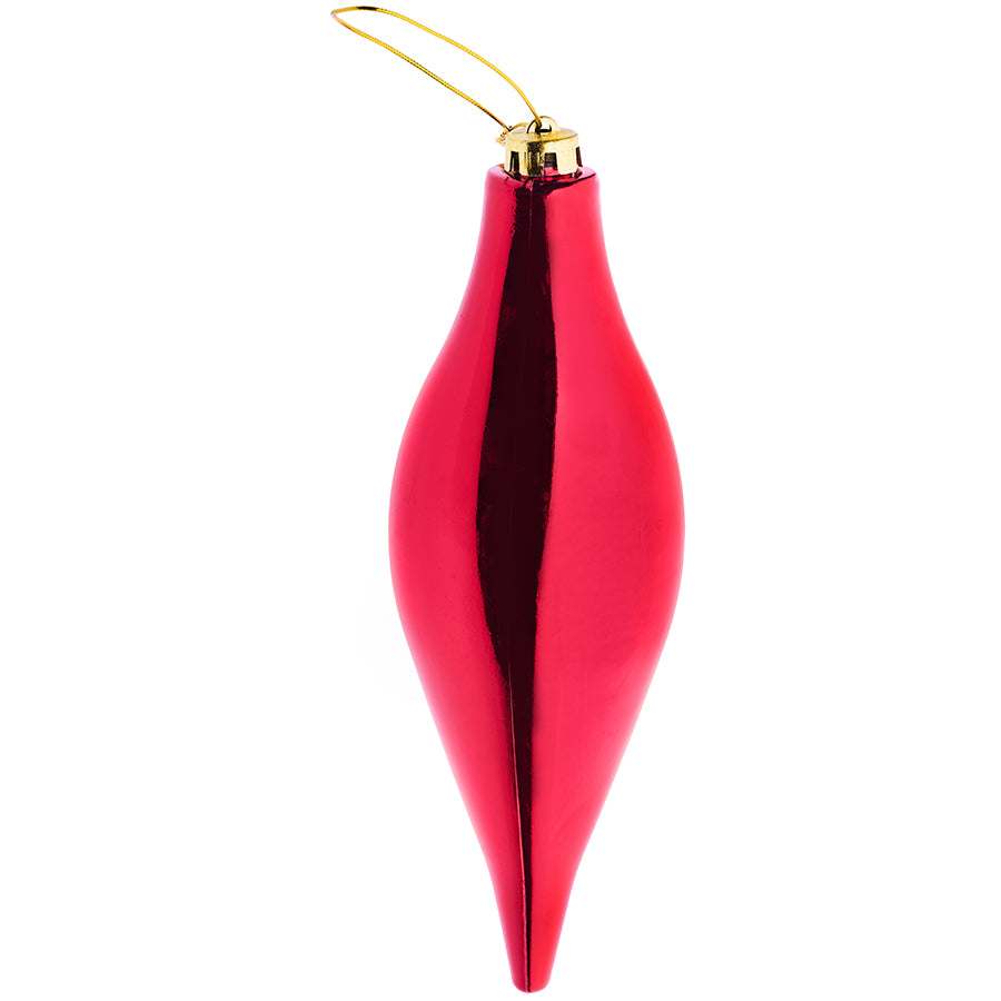 30 cm dråbe top, plastik, rød, blank