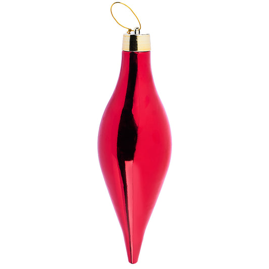 40 cm dråbe top, plastik, rød, blank