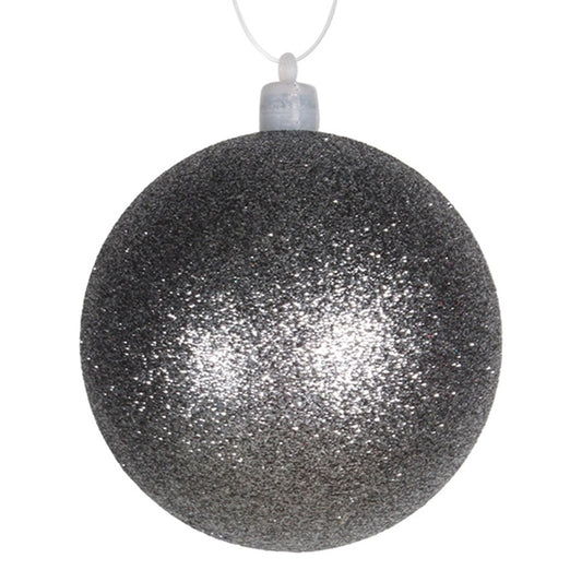 8 cm julekugle med glitter, gunpowder