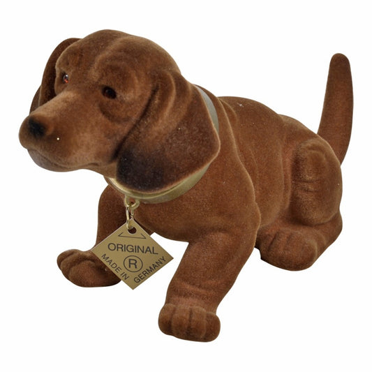 16x28 cm Hund, brun velour