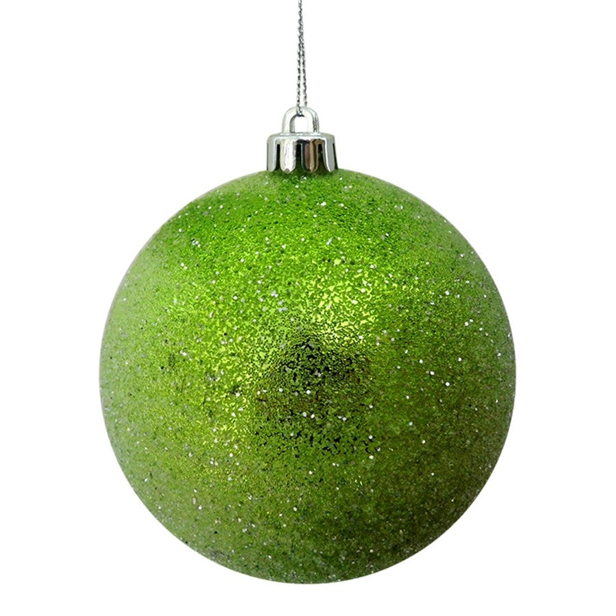10 cm julekugle, frost, lime