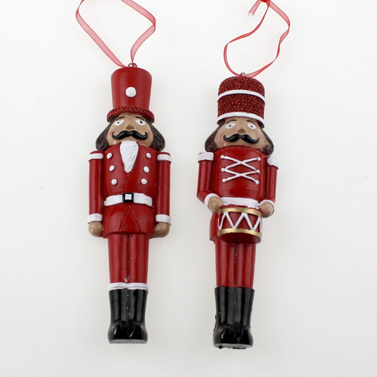 2 nøddeknækkere, ornament, 14,5 cm, polyresin, pris for 2 stk.