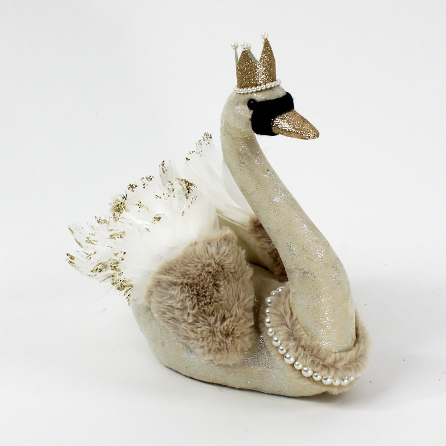 Svane med krone, 22x15x29 cm