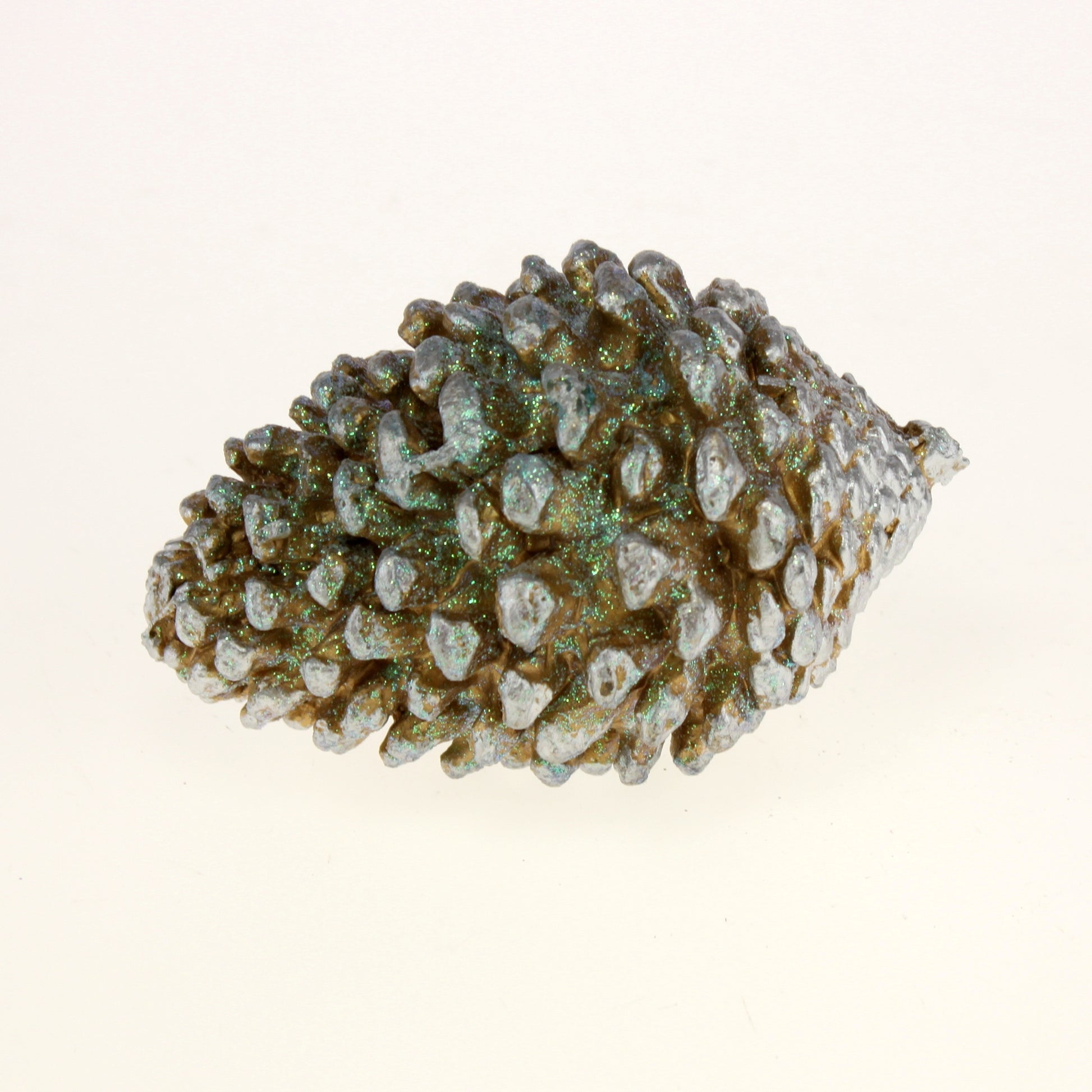 Kogle, antik guld med glitter, 8,5x13 cm, cement (tung)