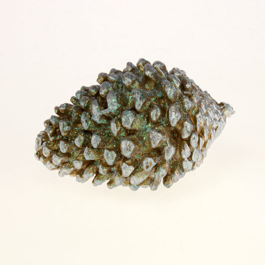 Kogle, antik guld med glitter, 8,5x13 cm, cement (tung)