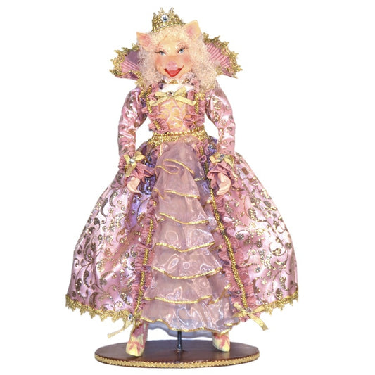 Mrs. Pig dukke, 50 cm med stand