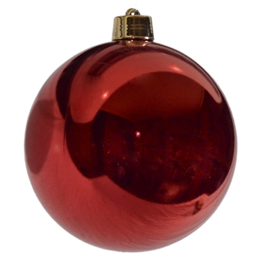 25 cm julekugle, blank rød