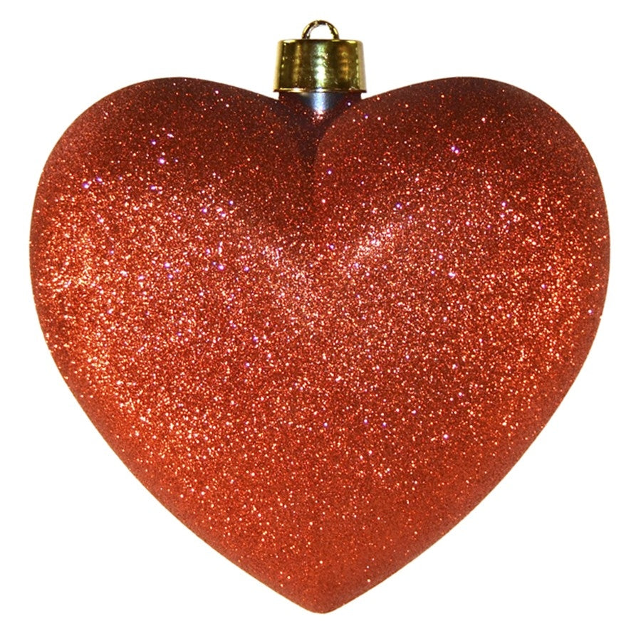 Hjerte, glitter rød, 30 cm