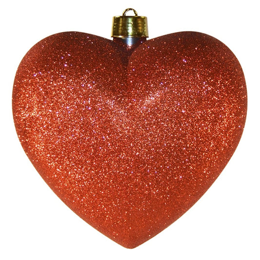 Hjerte, glitter rød, 30 cm