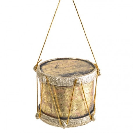 7,5 cm tromme, antik guld
